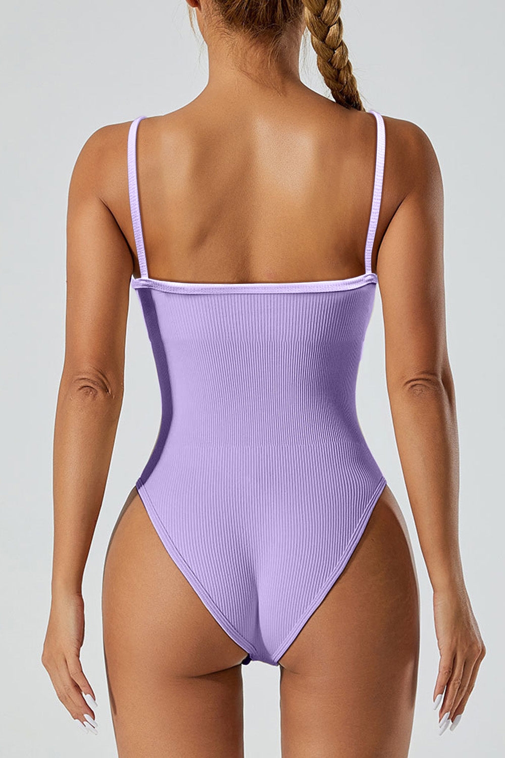Scoop Neck Spaghetti Strap Active Bodysuit - store name
